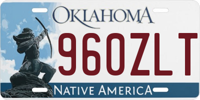 OK license plate 960ZLT