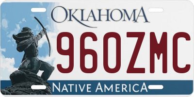 OK license plate 960ZMC