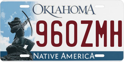 OK license plate 960ZMH