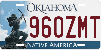OK license plate 960ZMT
