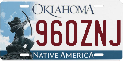 OK license plate 960ZNJ