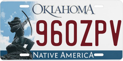 OK license plate 960ZPV