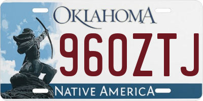 OK license plate 960ZTJ