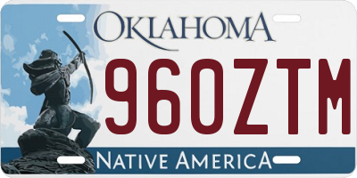 OK license plate 960ZTM