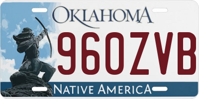 OK license plate 960ZVB