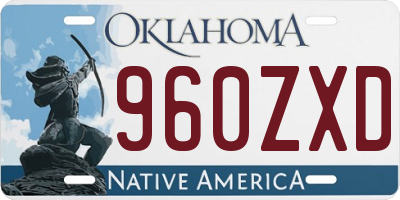 OK license plate 960ZXD