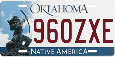 OK license plate 960ZXE