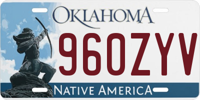 OK license plate 960ZYV