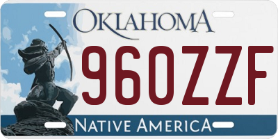 OK license plate 960ZZF