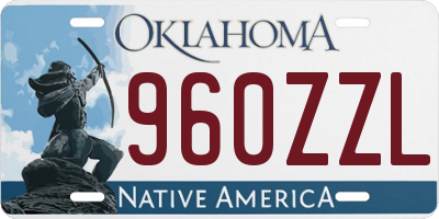 OK license plate 960ZZL
