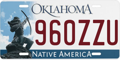 OK license plate 960ZZU