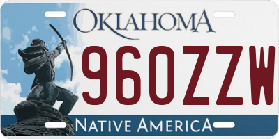 OK license plate 960ZZW