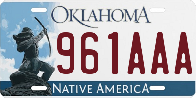 OK license plate 961AAA