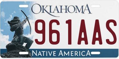 OK license plate 961AAS
