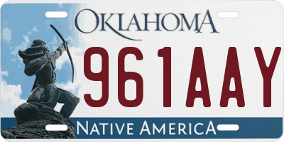 OK license plate 961AAY