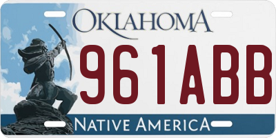 OK license plate 961ABB