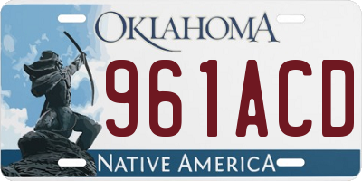 OK license plate 961ACD