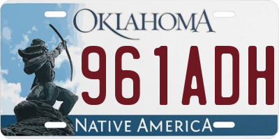 OK license plate 961ADH