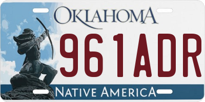 OK license plate 961ADR