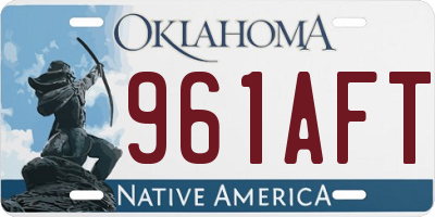 OK license plate 961AFT