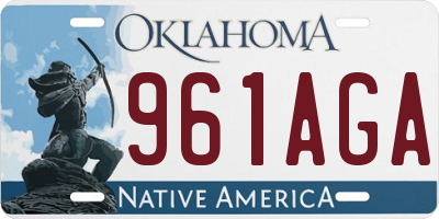 OK license plate 961AGA