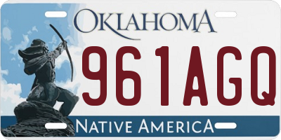 OK license plate 961AGQ