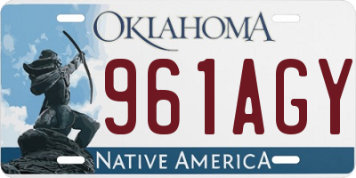 OK license plate 961AGY