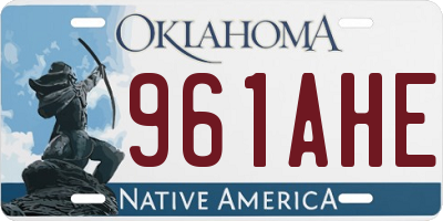 OK license plate 961AHE
