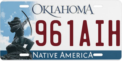OK license plate 961AIH