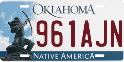 OK license plate 961AJN