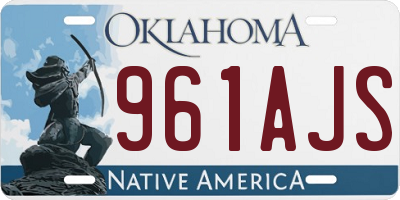 OK license plate 961AJS