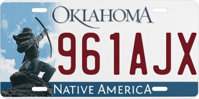 OK license plate 961AJX