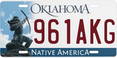 OK license plate 961AKG