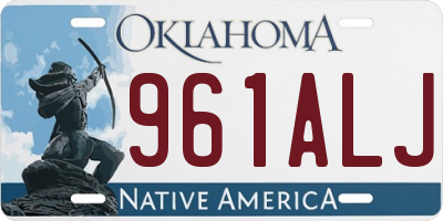 OK license plate 961ALJ