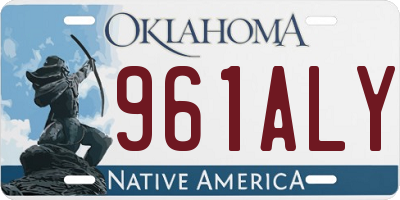OK license plate 961ALY