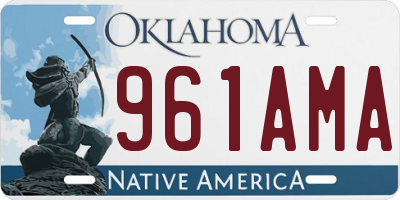 OK license plate 961AMA