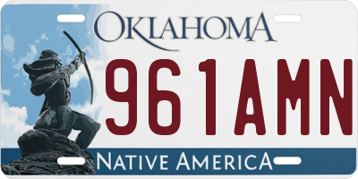 OK license plate 961AMN