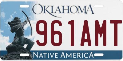 OK license plate 961AMT
