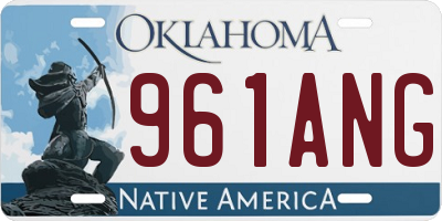 OK license plate 961ANG