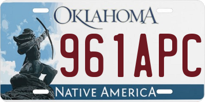 OK license plate 961APC