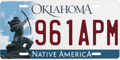 OK license plate 961APM
