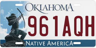 OK license plate 961AQH
