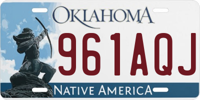 OK license plate 961AQJ