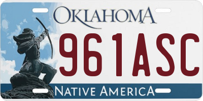 OK license plate 961ASC