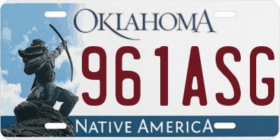 OK license plate 961ASG
