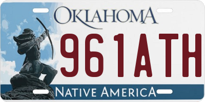OK license plate 961ATH
