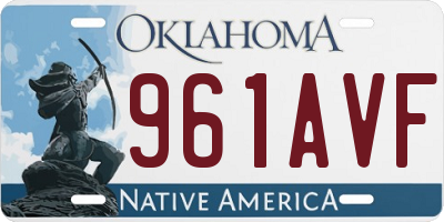 OK license plate 961AVF