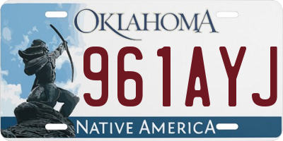 OK license plate 961AYJ