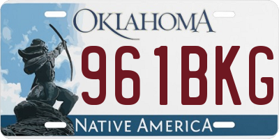 OK license plate 961BKG