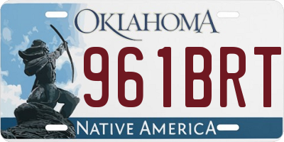 OK license plate 961BRT
